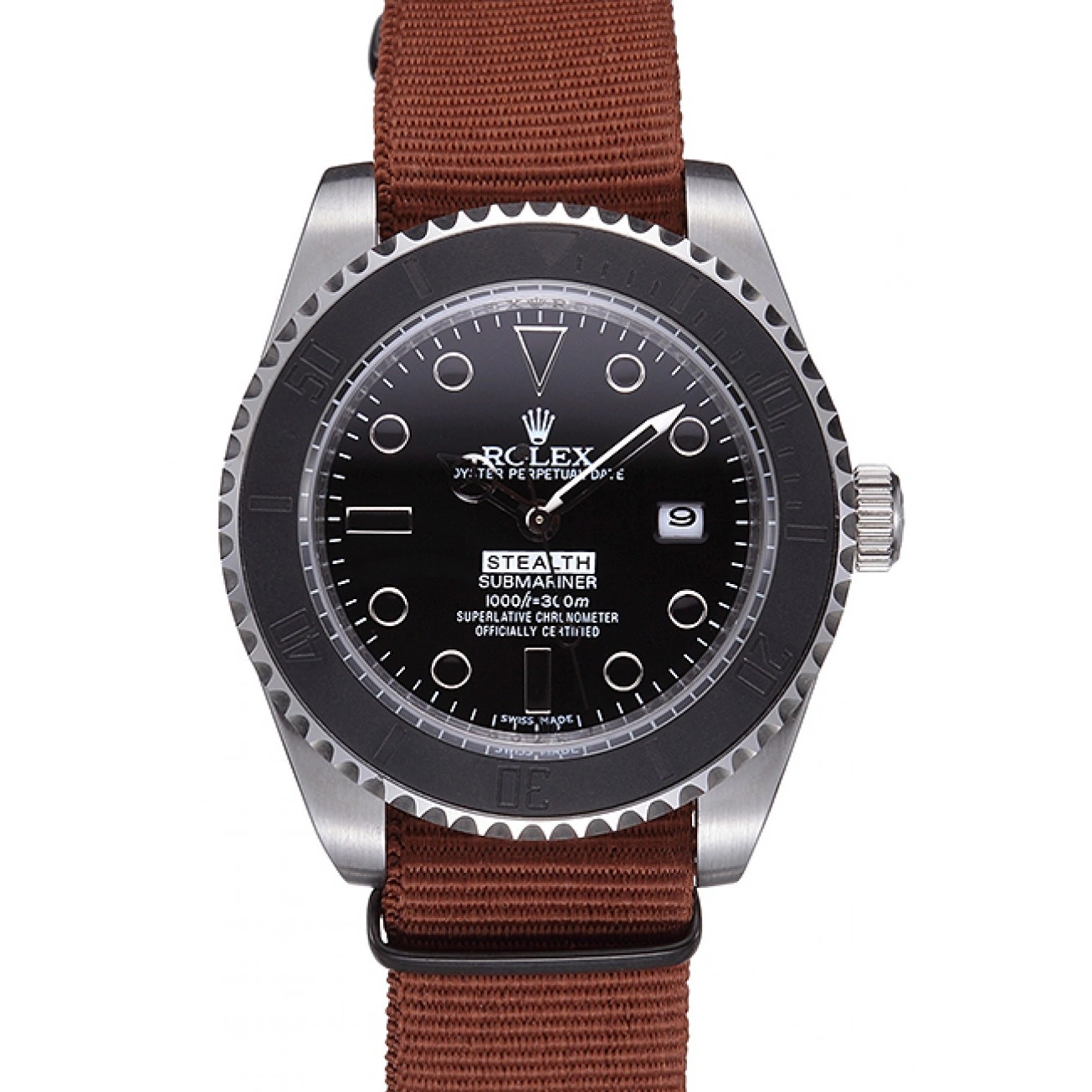 Aaa fake watches Brown Rolex 621992 Submariner Stealth 0824